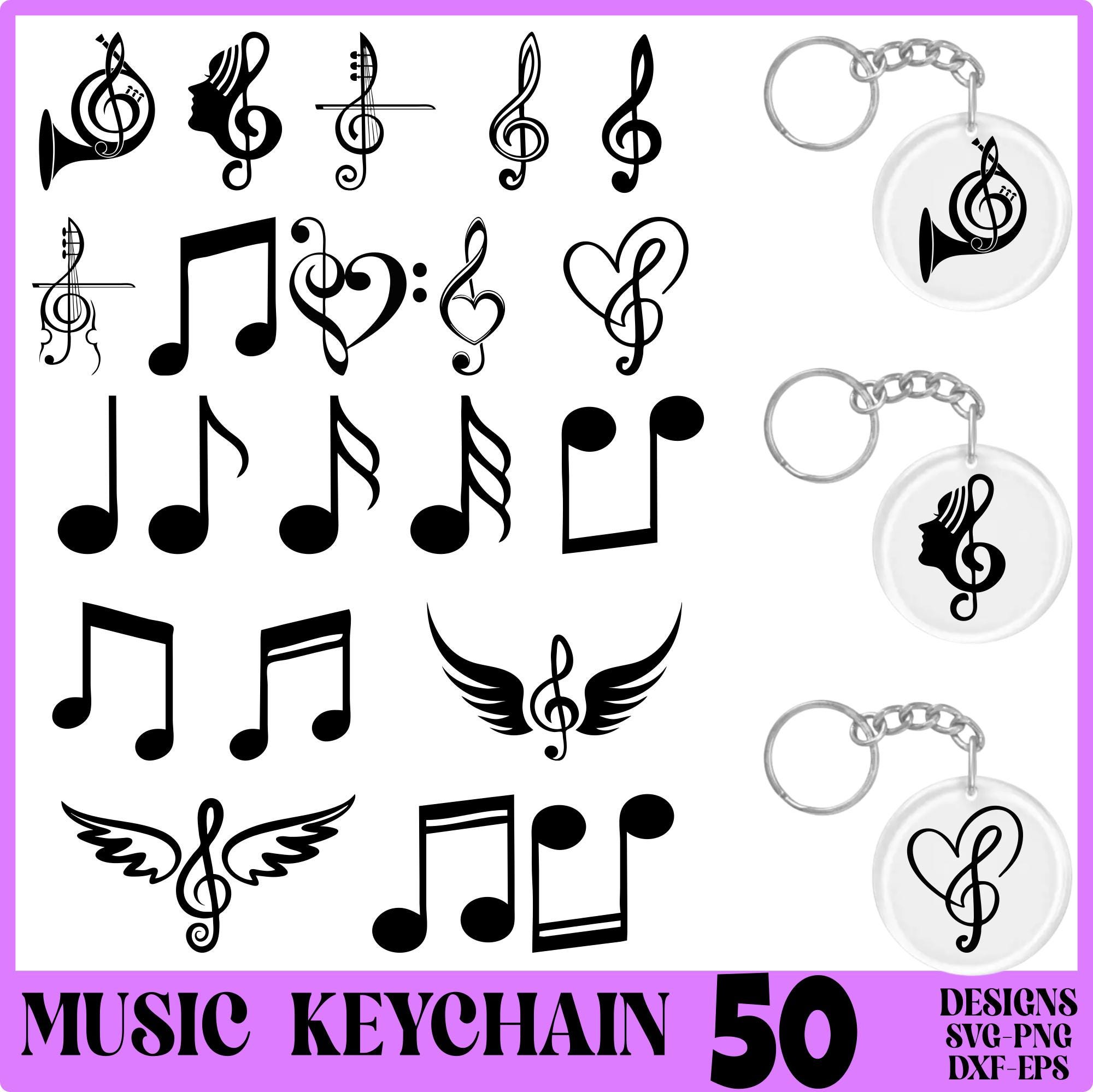 Music Svg, Music Keychain Svg, Keychain Pattern Svg, Keychain Svg ...