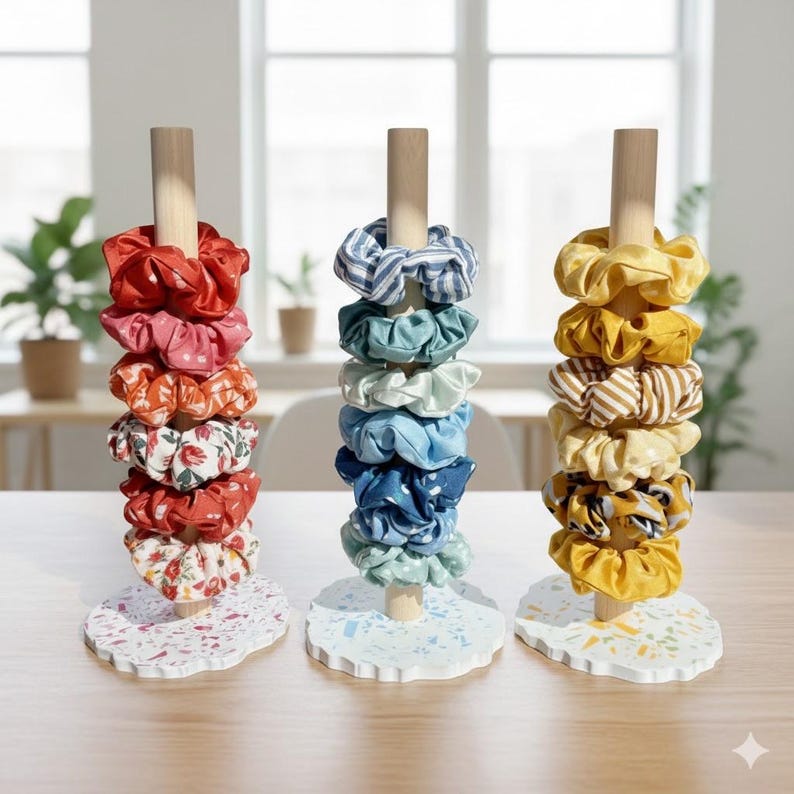 Handmade Scrunchie Holder | Hair Tie Organizer | Scrunchie Organizer - Etsy