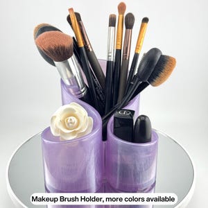 MakeupBrush Holder | Three compartment Vanity Organizer | Bathroom Decor | Home Decor | Gift for women | Gift for friends | Gift for mom