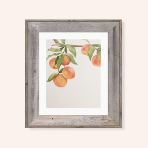 Peach watercolor painting, Nature Art Print, peach tree painting, fruit watercolor, housewarming gift, fruit tree painting, Georgia peach