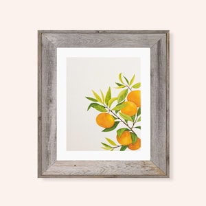 Orange Watercolor Painting Print, Original Fruit Tree Art, Citrus Wall Decor, Kitchen Art, Housewarming Gift, Citrus Art, Fruit Painting