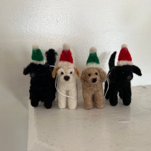 Custom needle felted dog ornament, dog lover Christmas gift, custom dog ornament, needle felted dog, Christmas ornament, custom dog ornament image 7