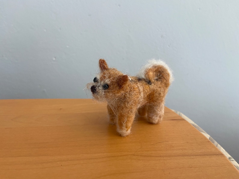 Custom needle felted dog ornament, dog lover Christmas gift, custom dog ornament, needle felted dog, Christmas ornament, custom dog ornament image 9