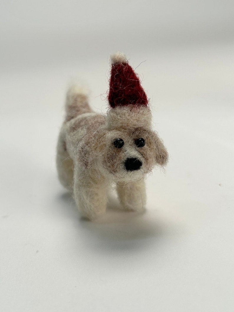 Custom needle felted dog ornament, dog lover Christmas gift, custom dog ornament, needle felted dog, Christmas ornament, custom dog ornament image 10