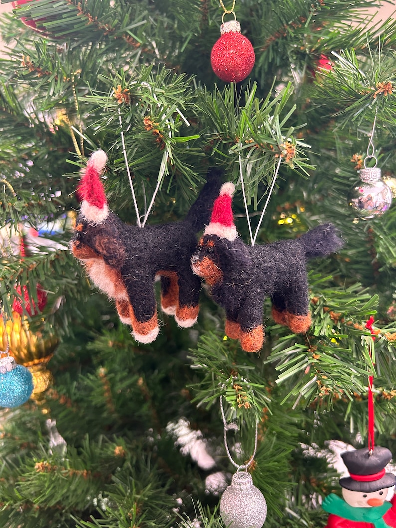 Custom needle felted dog ornament, dog lover Christmas gift, custom dog ornament, needle felted dog, Christmas ornament, custom dog ornament image 3