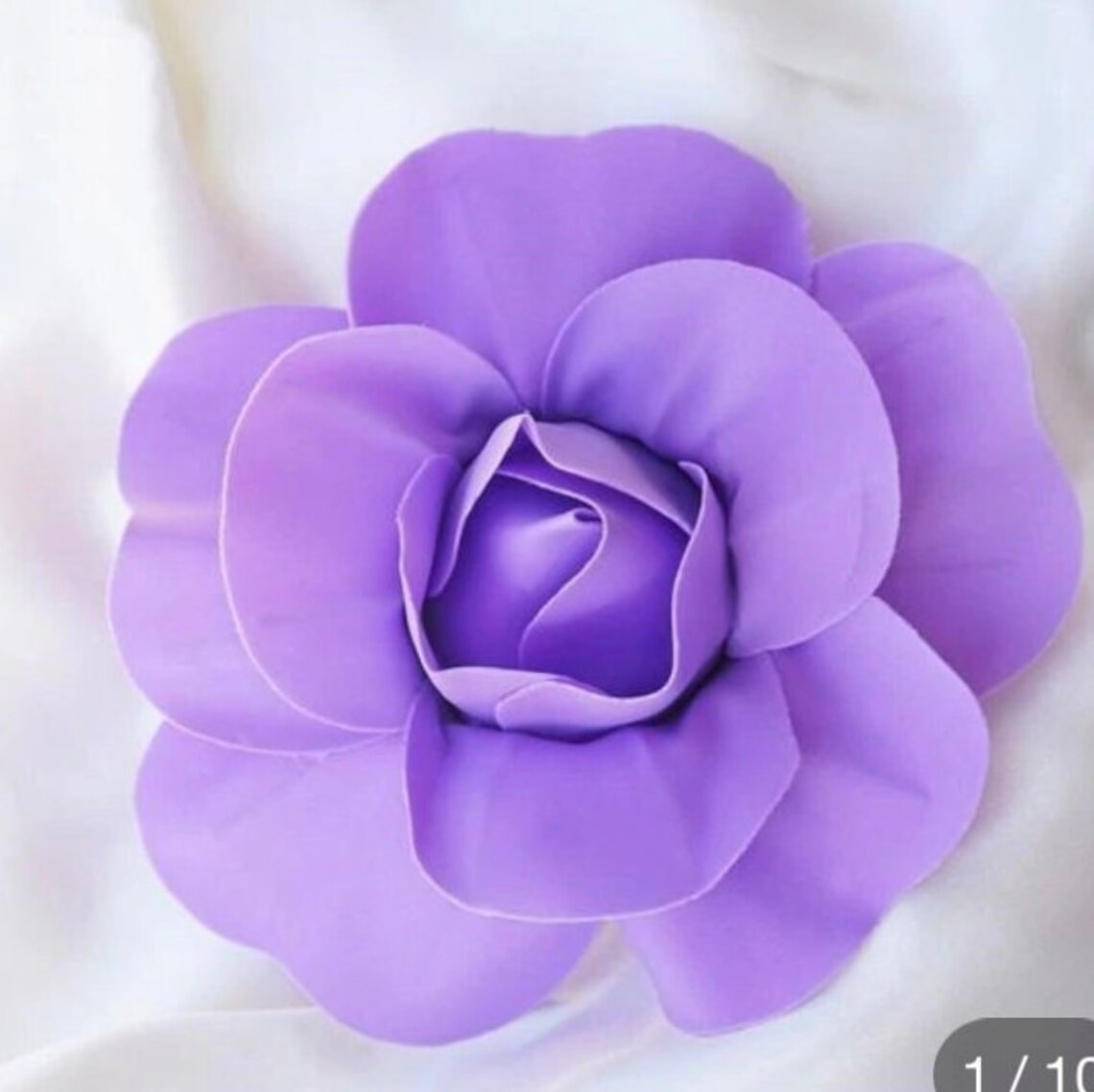 Three Purple 8 Inch Real Touch Foam Flowers for Decorating Etsy