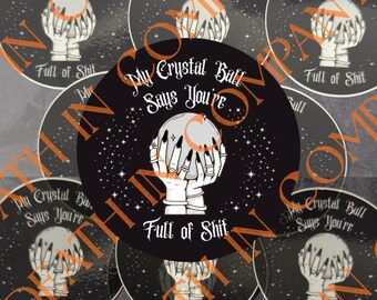 Crystal Ball Sticker | Sassy Witchy Vinyl Decal (3x3 Inch)