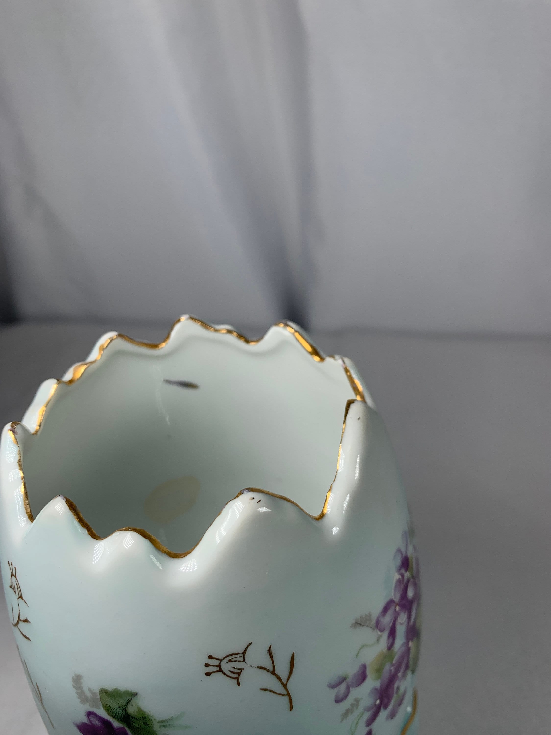 Vintage 1950's Inarco Porcelain Pottery Easter Egg Vase Hand Painted