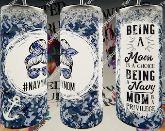 navy graduation gift navy mom Navy inspired Ombr\u00e9 glitter insulated tumbler navy wife