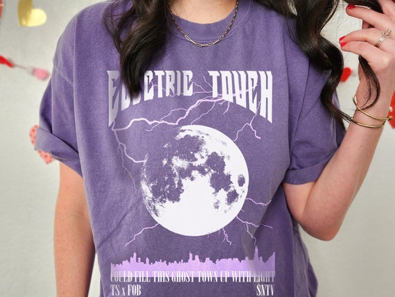 Electric Touch Tee Speak Now Purple Fan Shirt Taylor Classic Rock Style TV  Lightning Version T-shirt Swift Gifts Fan Made Merch 