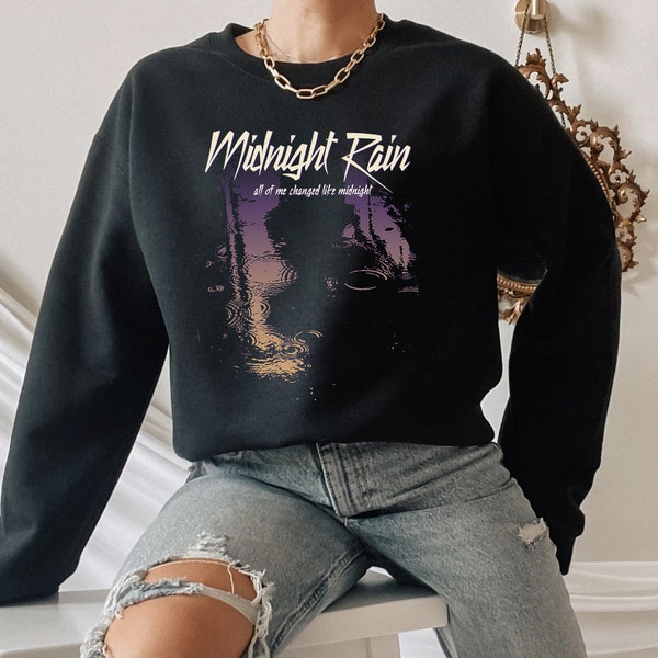 Midnight Rain / Purple Rain Taylor & Prince Sweatshirt, Hoodie | Midnights Taylor Crewneck | Swiftie TShirt Merch | Swift Gifts