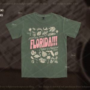 florida Tortured Poets T-Shirt Taylor Florence Tropical Aesthetic Swiftie Gift Swift Version Taylor's TTPD Tee zdjęcie 3