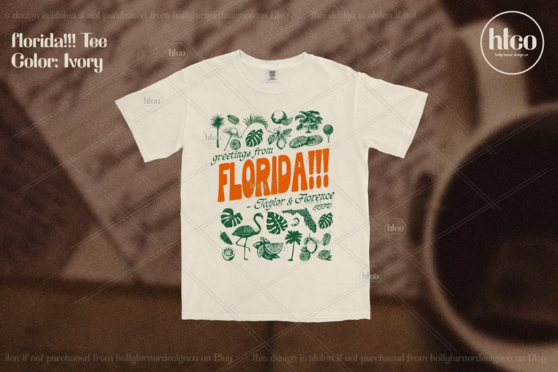 florida Tortured Poets T-Shirt Taylor Florence Tropical Aesthetic Swiftie Gift Swift Version Taylor's TTPD Tee zdjęcie 2
