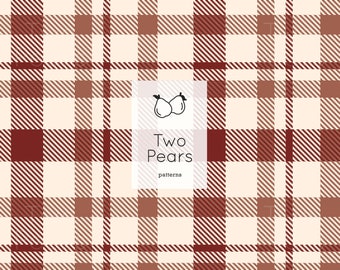 Modèle Sans Couture À Carreaux Rouge Rouille, Art Carrelé Numérique En Flanelle Rayée Rouge Foncé