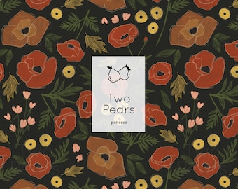 Wild Poppies Seamless Pattern, Aquarelle Florale Botanique Art Numérique