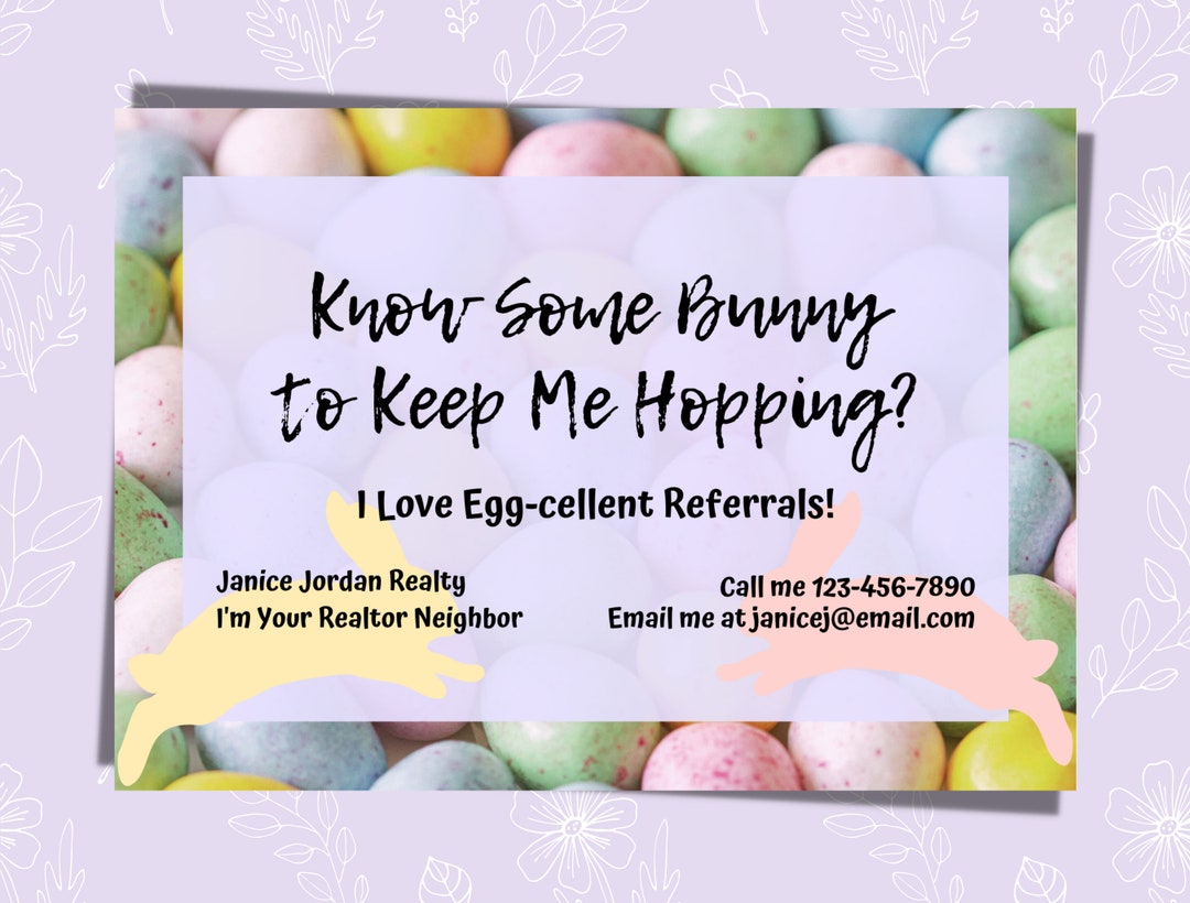 Realtor Easter Postcards Real Estate Post Cards for Easter Realtor