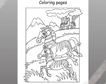 zoo colouring pages etsy singapore