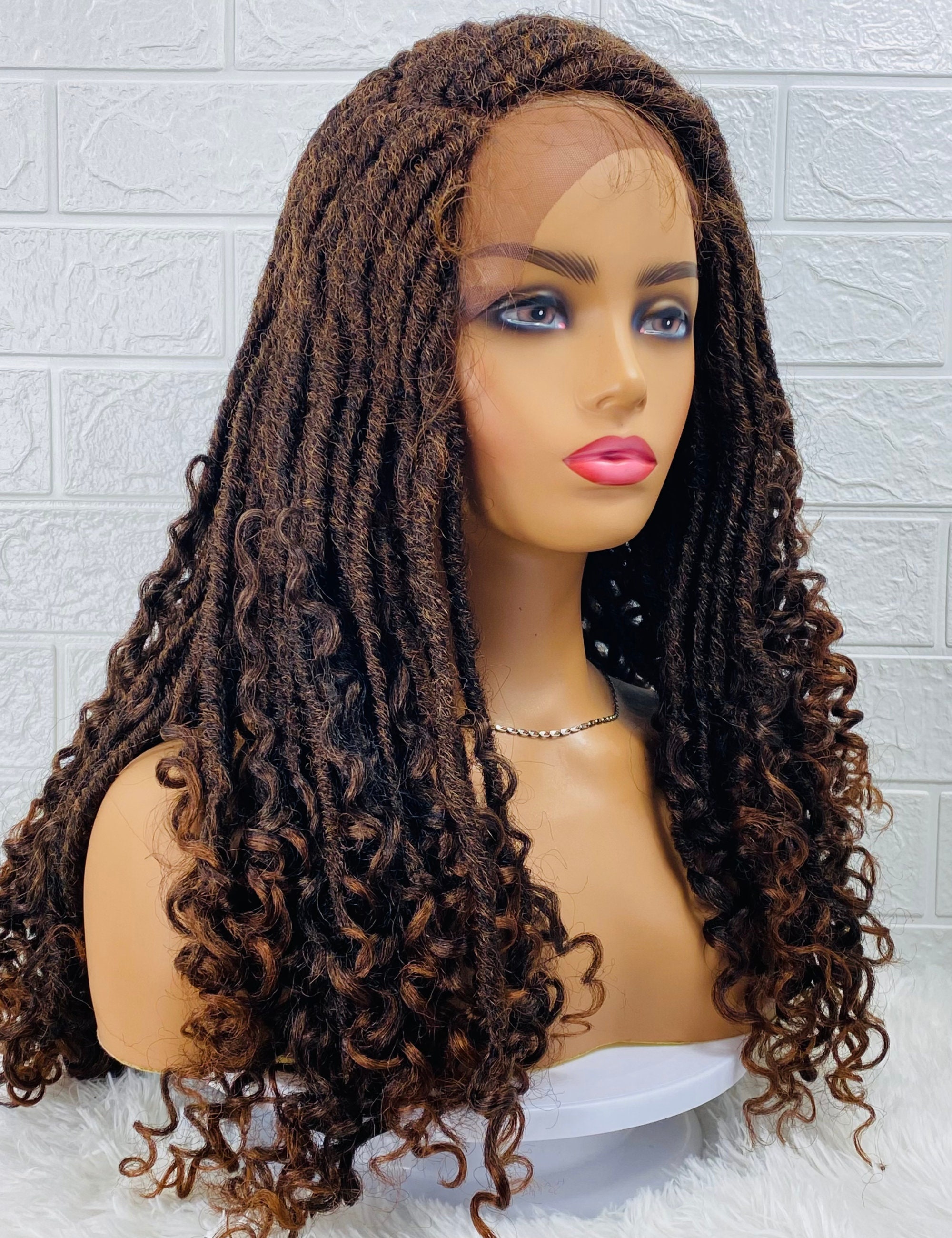 X-TRESS Goddess Faux Locs Wigs Long Braided Lace