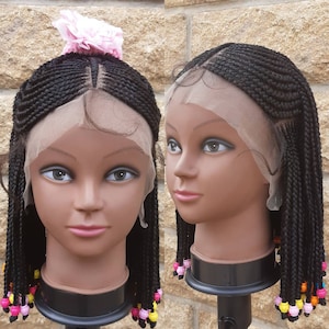 Children Two step frontal braided wig, comfortable cornrow braid wig for kids