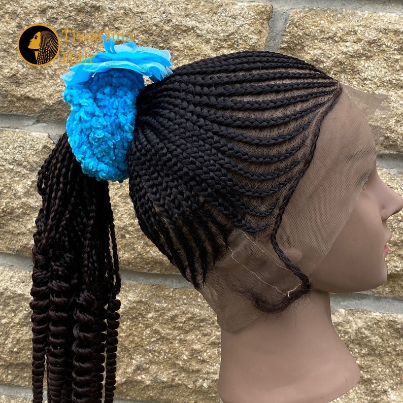 Kids Cornrow Ponytail Wig Alopecia Support Wig Children Etsy