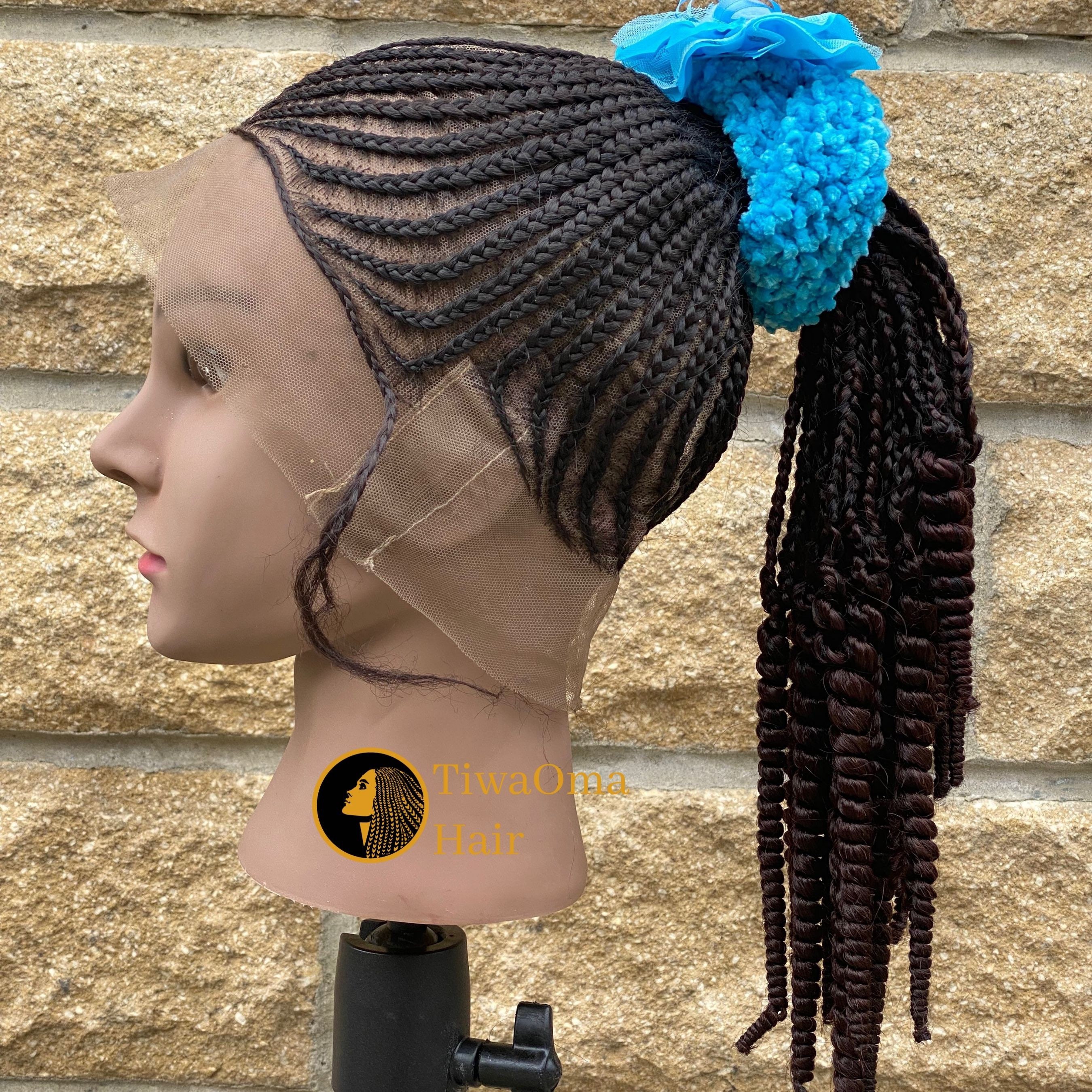 Kids Cornrow Ponytail Wig Alopecia Support Wig Children Etsy