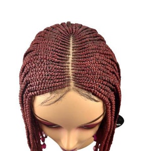 READY TO SHIP! Girls beaded Ghana braid lace closure wig, Kids braided wig, cornrow kids wigs.