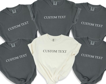 Comfort Colors Custom Text Shirt, Personalized Oversized Tee