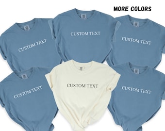 Comfort Colors Custom Text Shirt: Personalized Oversized Tee