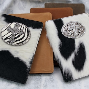 Cowhide Leather Journal: Crystal Buckle, 6.5x9 Writer's Notebook