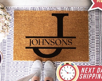 Closing Gift, Front Door Decor, Custom Outdoor Home Decor, Personalized Gift, Family Name Door Mat, Front Door Mat, Last Name Doormat