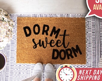 Personalized Dorm Sweet Dorm Coir Doormat, College Decor