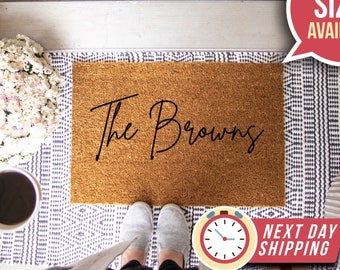 Last Name Doormat, Personalized Welcome Mat, Custom Door Mat, Closing Gift, Personalized Welcome Doormat, Welcome Doormat, Housewarming Gift