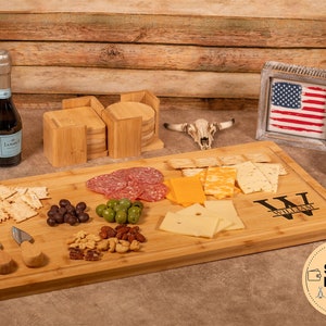 Personalized Cutting Board ,Wedding Gift, Wedding and housewarming gift, Gift for Couples, Bamboo Charcuterie Board, Bridal Shower, Newlywed