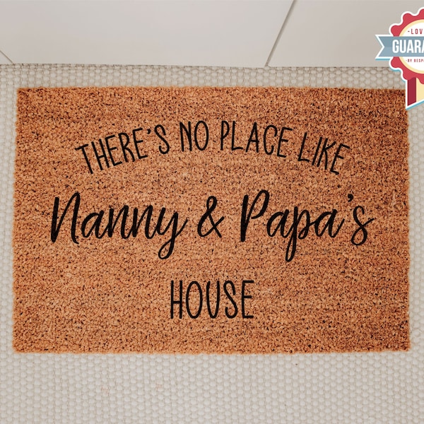 Nana and Papa's House Doormat, Grandparents Gift Ideas, Custom Grandparents Doormat, Grandparents Gift, Welcome Mat, Nana Papa Gift