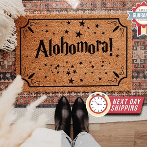 Alohomora Doormat, Nerdy Welcome Mat, Geek Home Decor