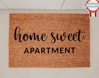 Home Sweet Apartment Doormat, Home Sweet Home, Welcome Mat, Housewarming Gift, Home Sweet Home, Front Door Mat, Cute Doormat, Closing Gift