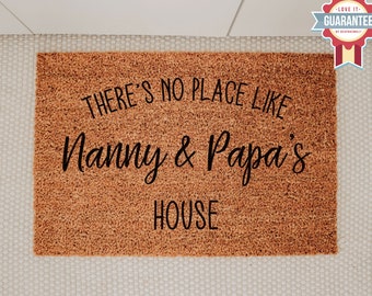 Nana and Papa's House Doormat, Grandparents Gift Ideas, Custom Grandparents Doormat, Grandparents Gift, Welcome Mat, Nana Papa Gift