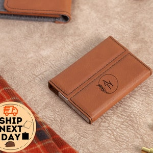 Titular de la tarjeta de visita personalizada, titular de la tarjeta para los hombres, cartera de la tarjeta de cuero, regalo para los hombres, titular de la tarjeta para las mujeres, caso de la tarjeta de visita