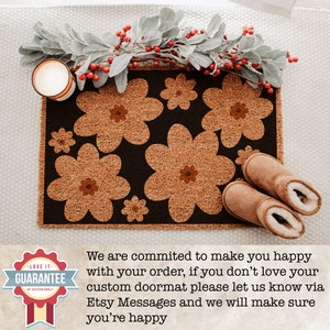 Spring Flowers Coir Doormat, Floral front door decor, Floral door mat, Summer Decor, Floral, Flower Doormat, Front Door Mat, Welcome Mat afbeelding 7