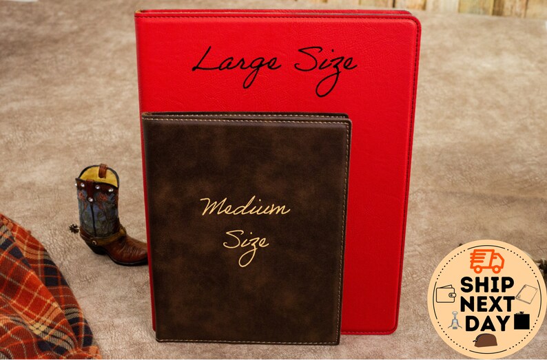 Custom Portfolio Notepad Leather Notepad Personalized Etsy