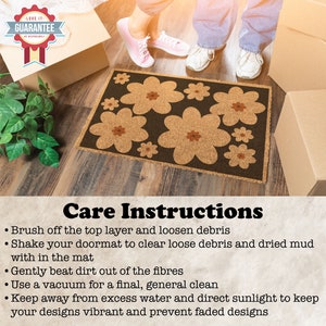 Spring Flowers Coir Doormat, Floral front door decor, Floral door mat, Summer Decor, Floral, Flower Doormat, Front Door Mat, Welcome Mat afbeelding 6