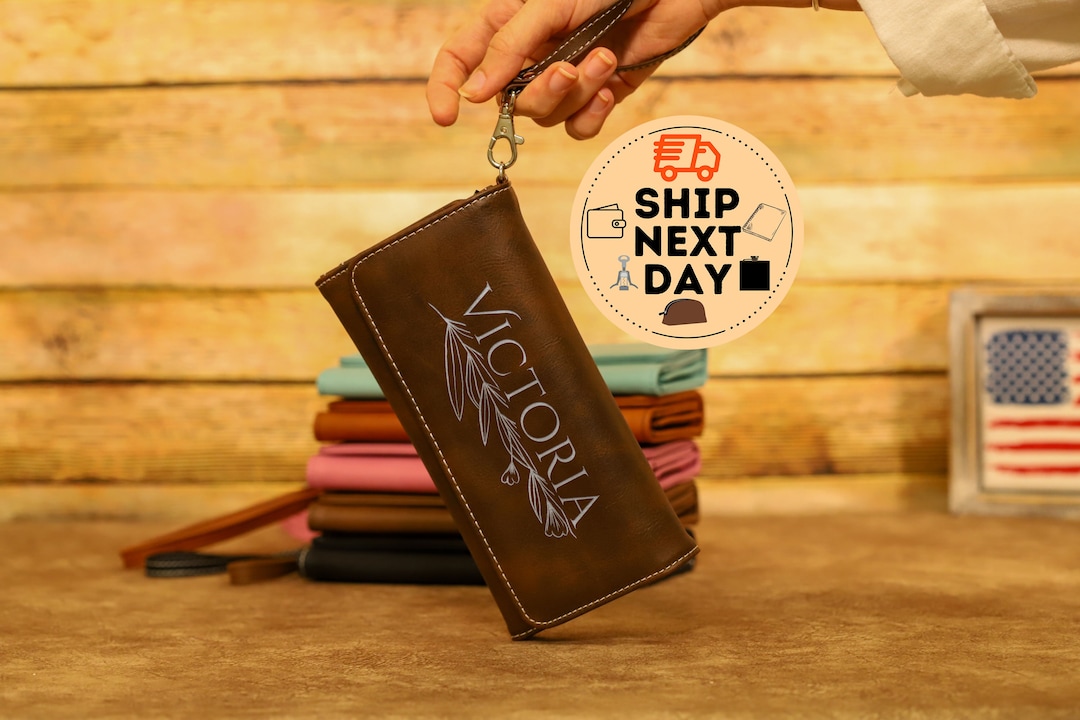 Custom Women Wallet Personalized Wallet Gift for Her Engraved Purse for