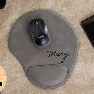 Custom Leather Mouse Pad,Coworker Gift, Gift For Dad, Boss Gift, Gift for Him & Her , Personalized Mouse Pad, Teacher gift, Office Gifts image 10