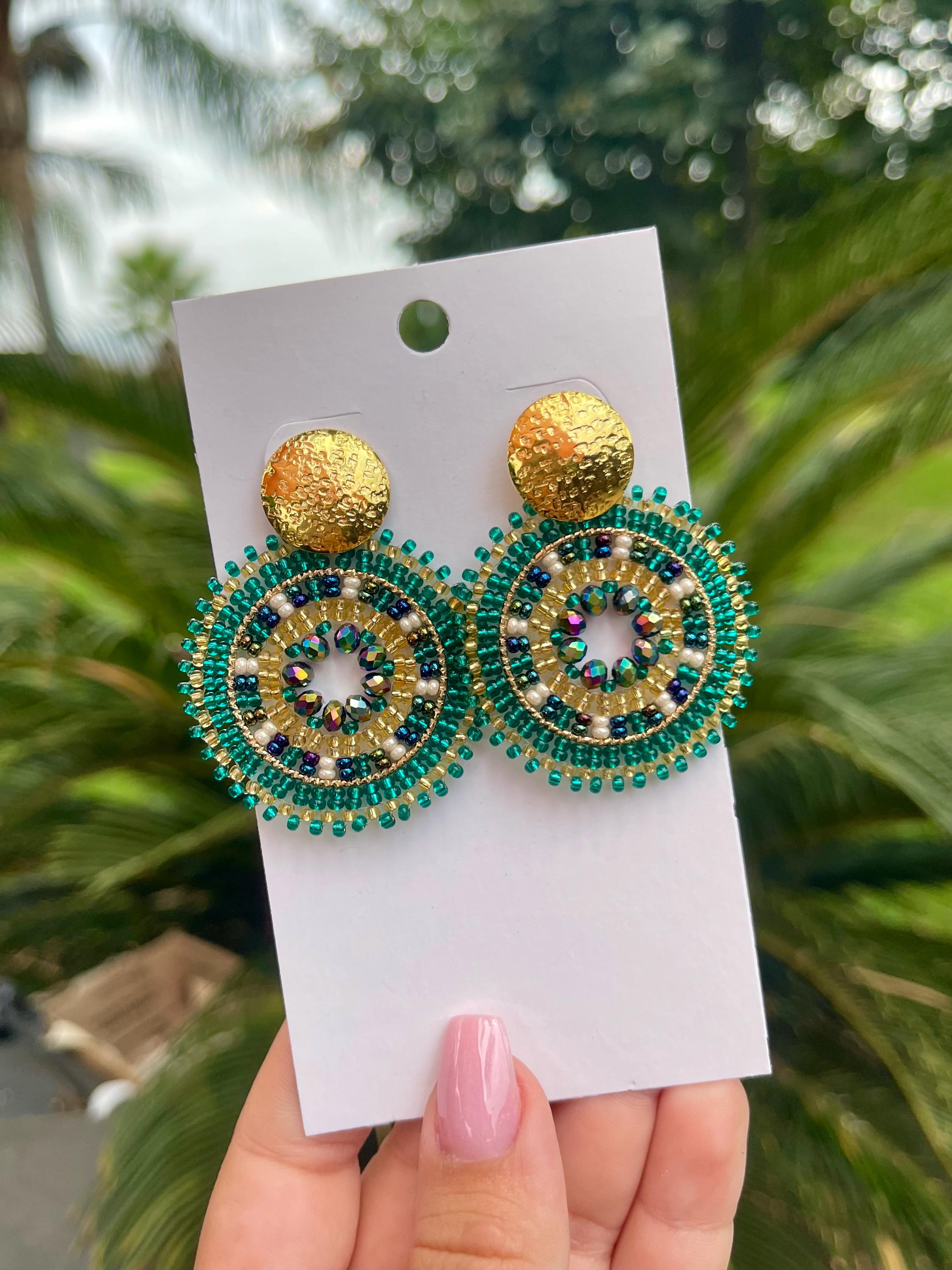 Handmade Beaded Earrings: Unique Colombian Jewelry - Etsy