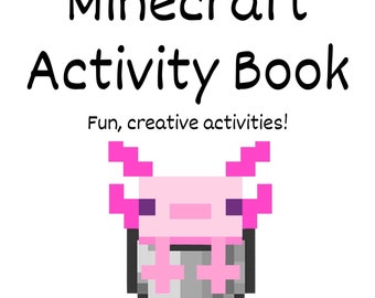 Digitales Minecraft-Buch | Druckbar | 17 Seiten | 17 PNG-Bilder | Unisex | Kinder, Jugendliche und Erwachsene