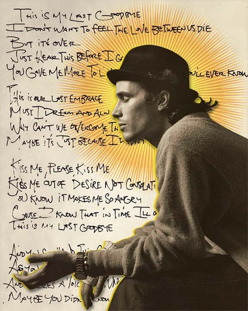 Jeff Buckley Handwritten last Goodbye Lyric Art Etsy Australia Jeff Buckley Handwritten last Goodbye Lyric Art Etsy Australia