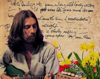 George Harrison Handwritten "Here Comes The Sun" Lyric Art