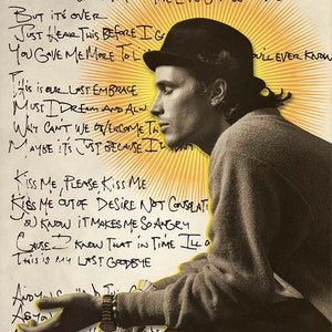 Jeff Buckley Handwritten &quot;Last Goodbye&quot; Lyric Art - 2 sizes