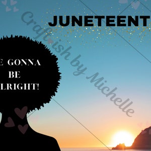Juneteenth, carte postale, célébrer, liberté,