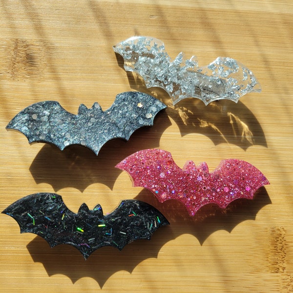 Bat Hair Clip / Resin Bat Hair Clip / Resin Hair Clip / Bat Barette / Hair Accessory